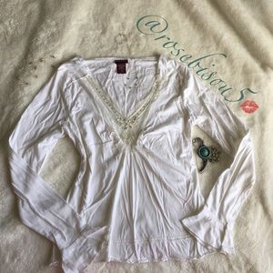 Boho Mesh Lace Beadwork Embellished BellSleeve Top